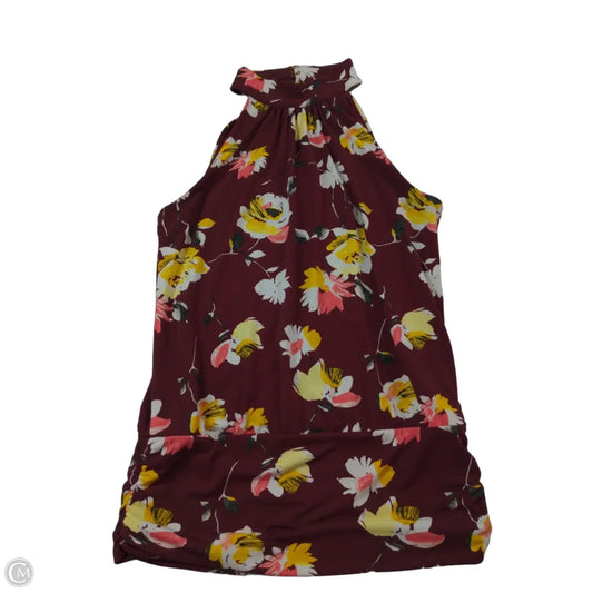 Top Sleeveless By White House Black Market In Floral Print, Size: Xs
