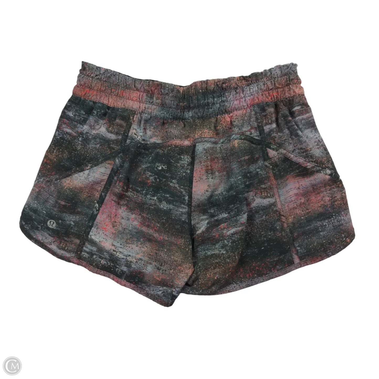 Athletic Shorts By Lululemon In Black & Pink, Size: M