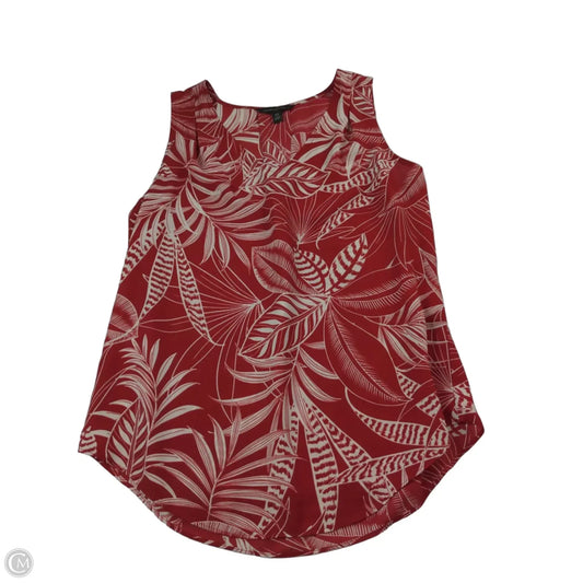 Top Sleeveless By Banana Republic In Red & White, Size: Xs