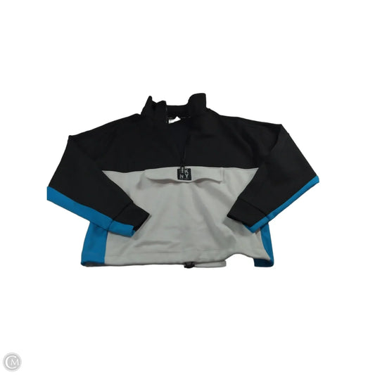Athletic Jacket By Dkny In Black & Blue, Size: S