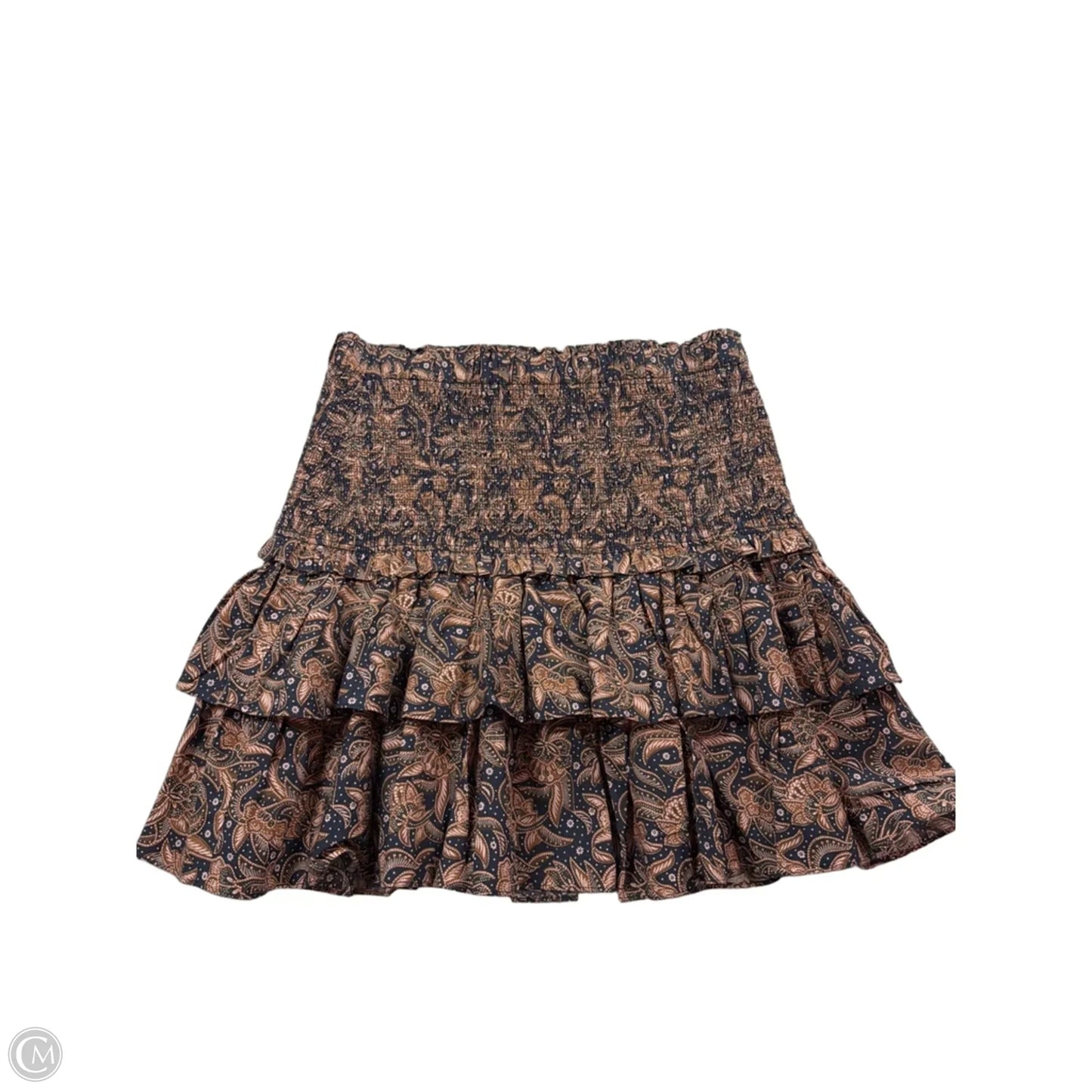 Skirt Midi By Madewell In Blue & Tan, Size: 6