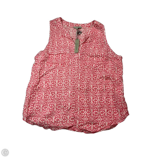 Top Sleeveless By Anne Carson In Pink & White, Size: Xl