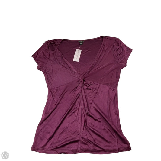 Top Short Sleeve By Ann Taylor In Purple, Size: Xsp