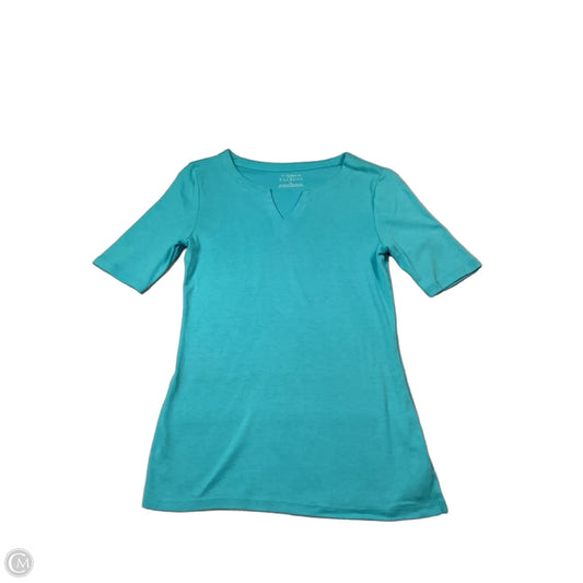 Top Short Sleeve Basic By Talbots In Blue, Size: Xs