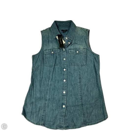 Top Sleeveless By Talbots In Blue Denim, Size: 2p