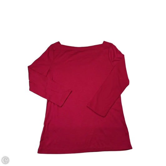 Top Long Sleeve Basic By Talbots In Pink, Size: Xs