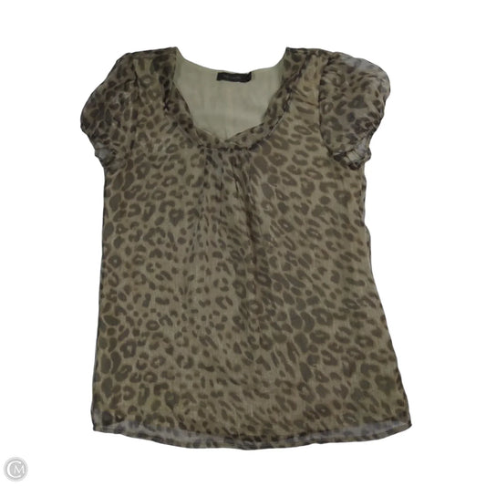 Blouse Short Sleeve By Clothes Mentor In Animal Print, Size: M