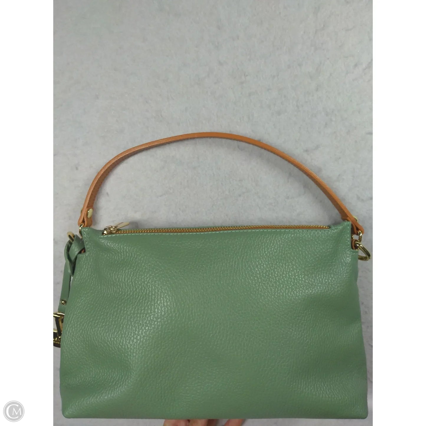Handbag Leather By Valentina, Size: Small