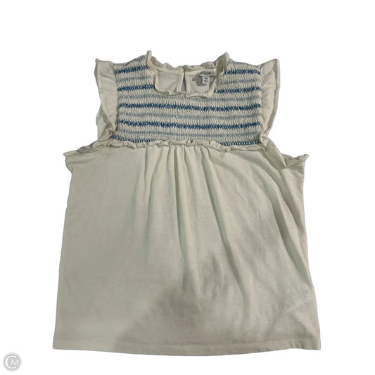 Top Sleeveless By J. Crew In Blue & White, Size: Xs