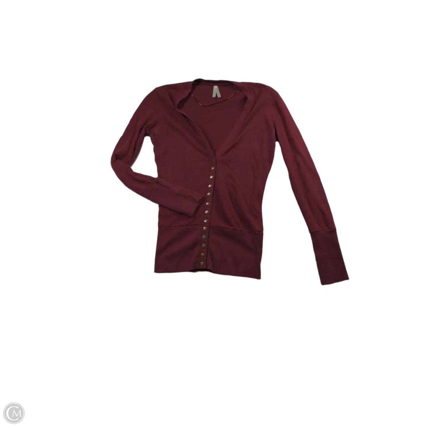 Sweater Cardigan By Clothes Mentor In Gold & Red, Size: M