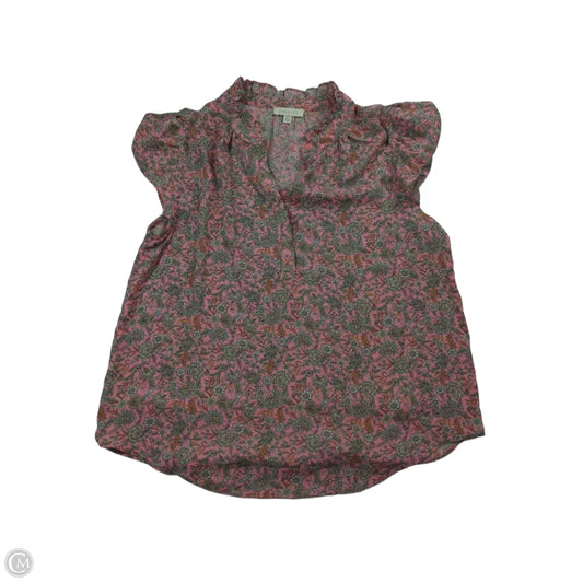 Blouse Short Sleeve By Clothes Mentor In Floral Print, Size: M