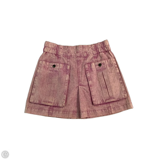 Skirt Mini & Short By Clothes Mentor In Pink Denim, Size: 0