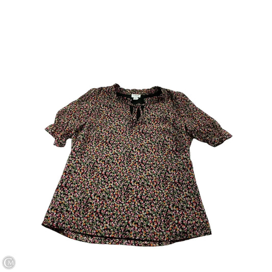 Blouse Short Sleeve By J. Crew In Floral Print, Size: Xs