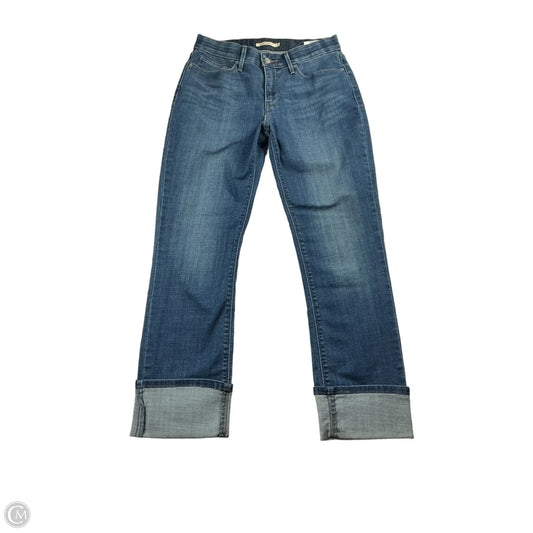 Jeans Straight By Levis In Blue Denim, Size: 8