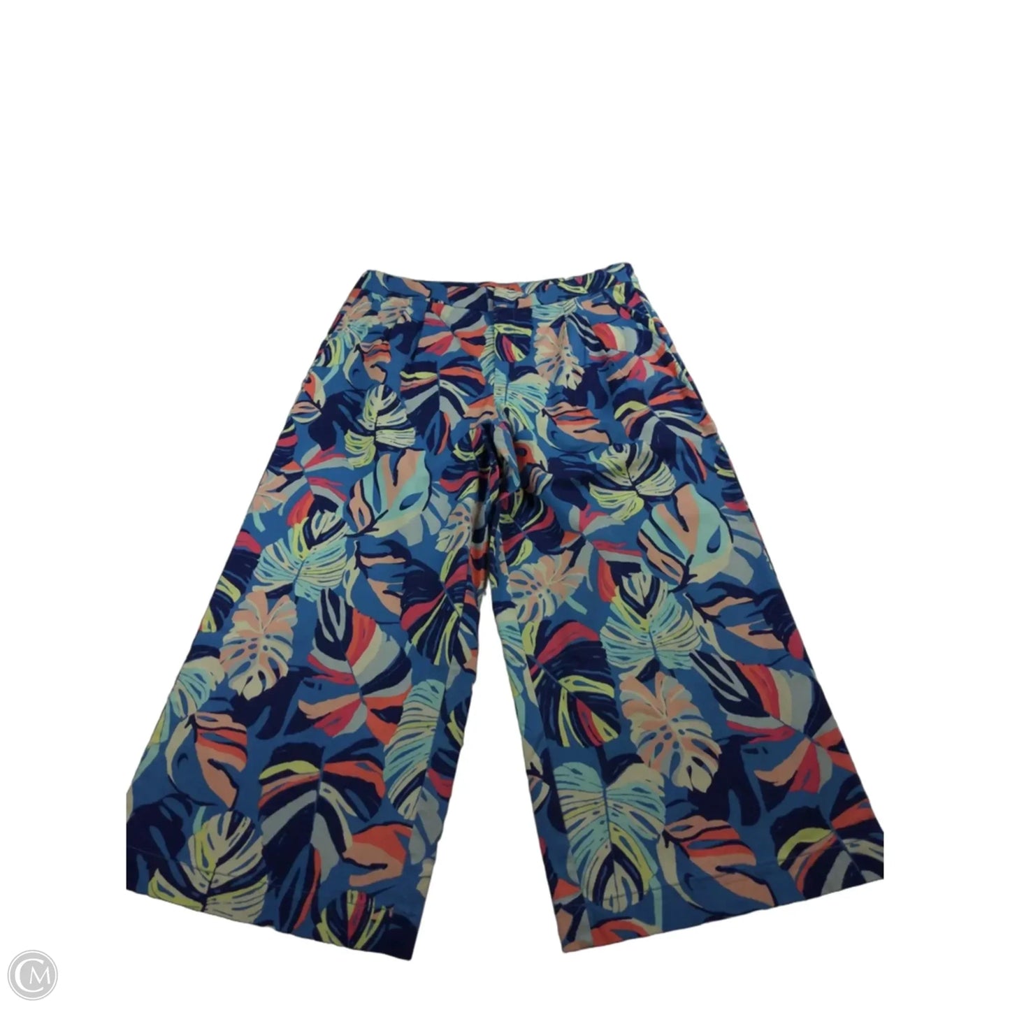 Pants Cropped By Iman Hsn In Tropical Print, Size: 14