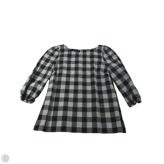 Blouse 3/4 Sleeve By Talbots In Black & White, Size: Xs