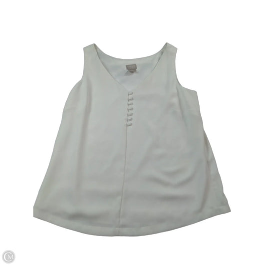 Top Sleeveless By Chicos In White, Size: 0