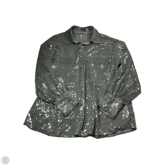 Jacket Shirt By Free People In Silver, Size: L