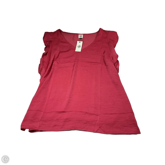 Top Short Sleeve By Cabi In Pink, Size: Xl
