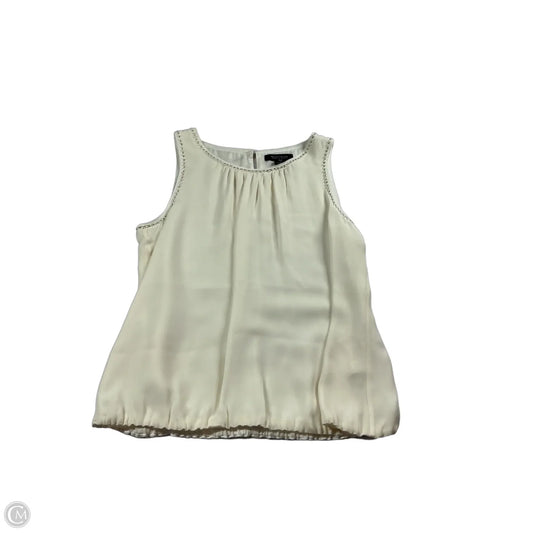 Top Sleeveless By White House Black Market In Cream, Size: L