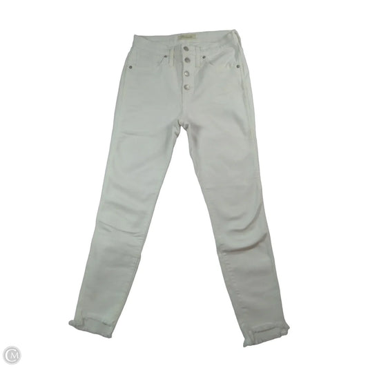 Jeans Skinny By Madewell In White, Size: 4