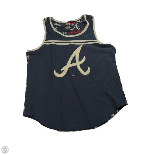 Top Sleeveless By Concepts In Blue & Red & White, Size: M