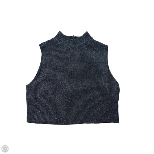 Top Sleeveless By Clothes Mentor In Blue & Silver, Size: S