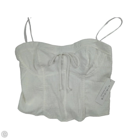 Top Sleeveless By Kirious In White, Size: M