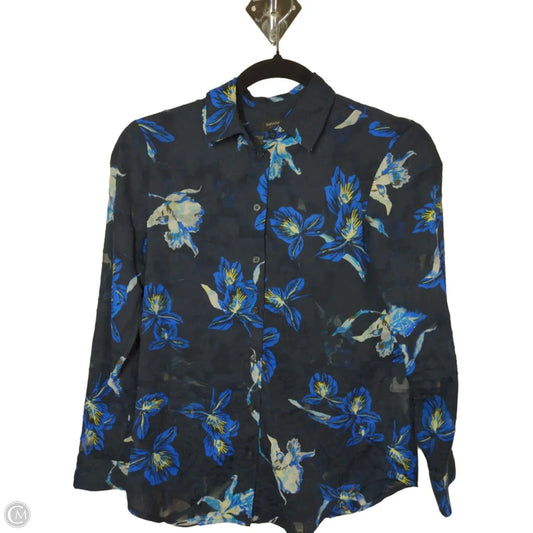 Blouse Long Sleeve By Banana Republic In Floral Print, Size: Xxs