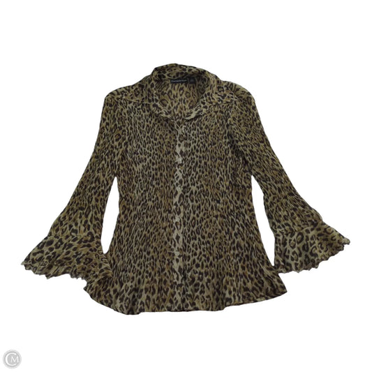 Blouse Long Sleeve By Clothes Mentor In Animal Print, Size: S