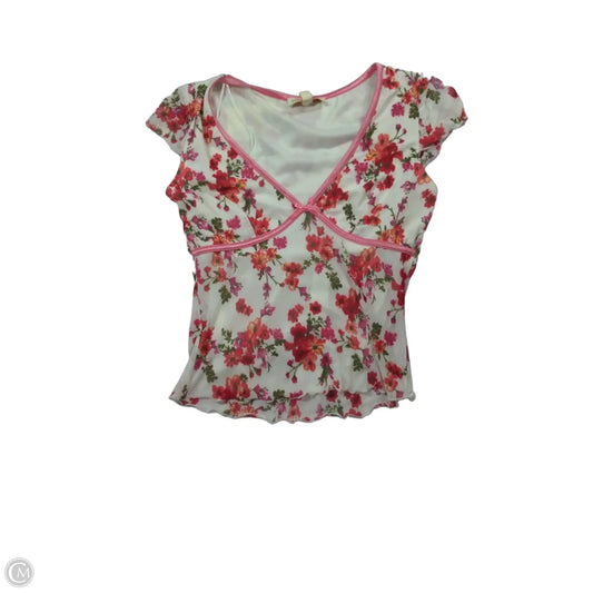 Top Short Sleeve By Clothes Mentor In Floral Print, Size: M