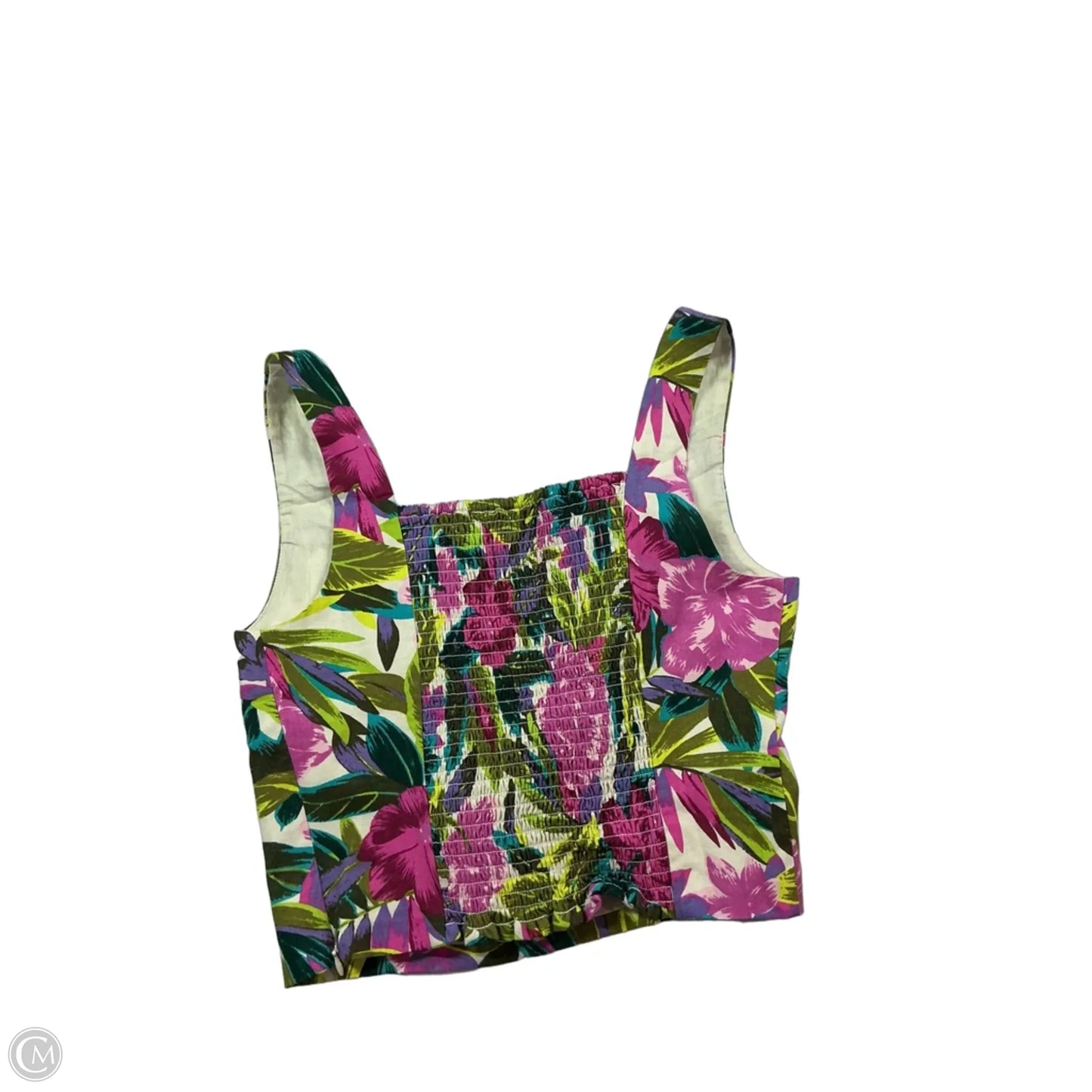 Top Sleeveless By Gap In Floral Print, Size: S