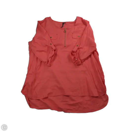 Top 3/4 Sleeve By Clothes Mentor In Pink, Size: Xl