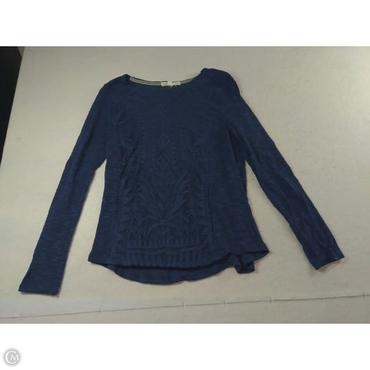 Top Long Sleeve By Jolt In Navy, Size: M