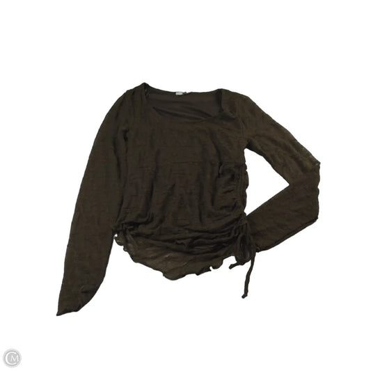Top Long Sleeve By Clothes Mentor In Brown, Size: M