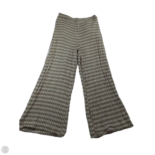 Pants Linen By Clothes Mentor In Brown & White, Size: M