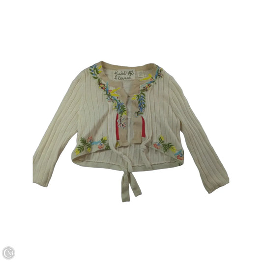 Cardigan By Field Flower In Cream, Size: M