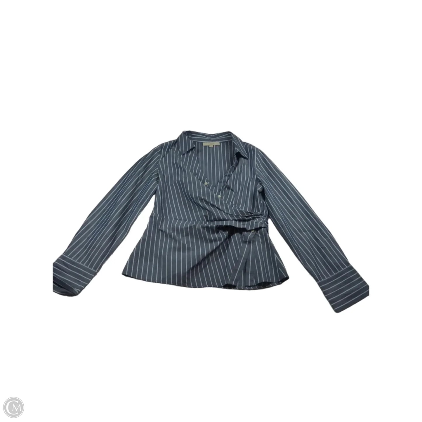 Top Long Sleeve By Loft In Striped Pattern, Size: 4