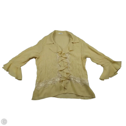 Top Long Sleeve By Jaipur In Yellow, Size: Xl
