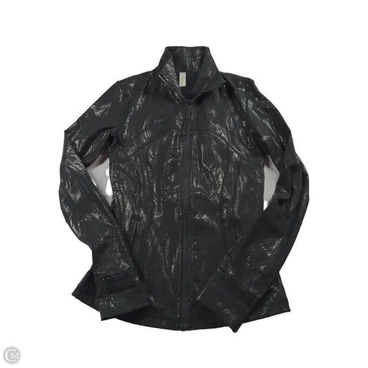 Athletic Jacket By Lululemon In Black, Size: 6