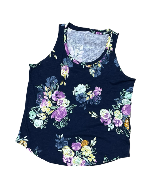 Top Sleeveless By Maurices In Blue, Size:L