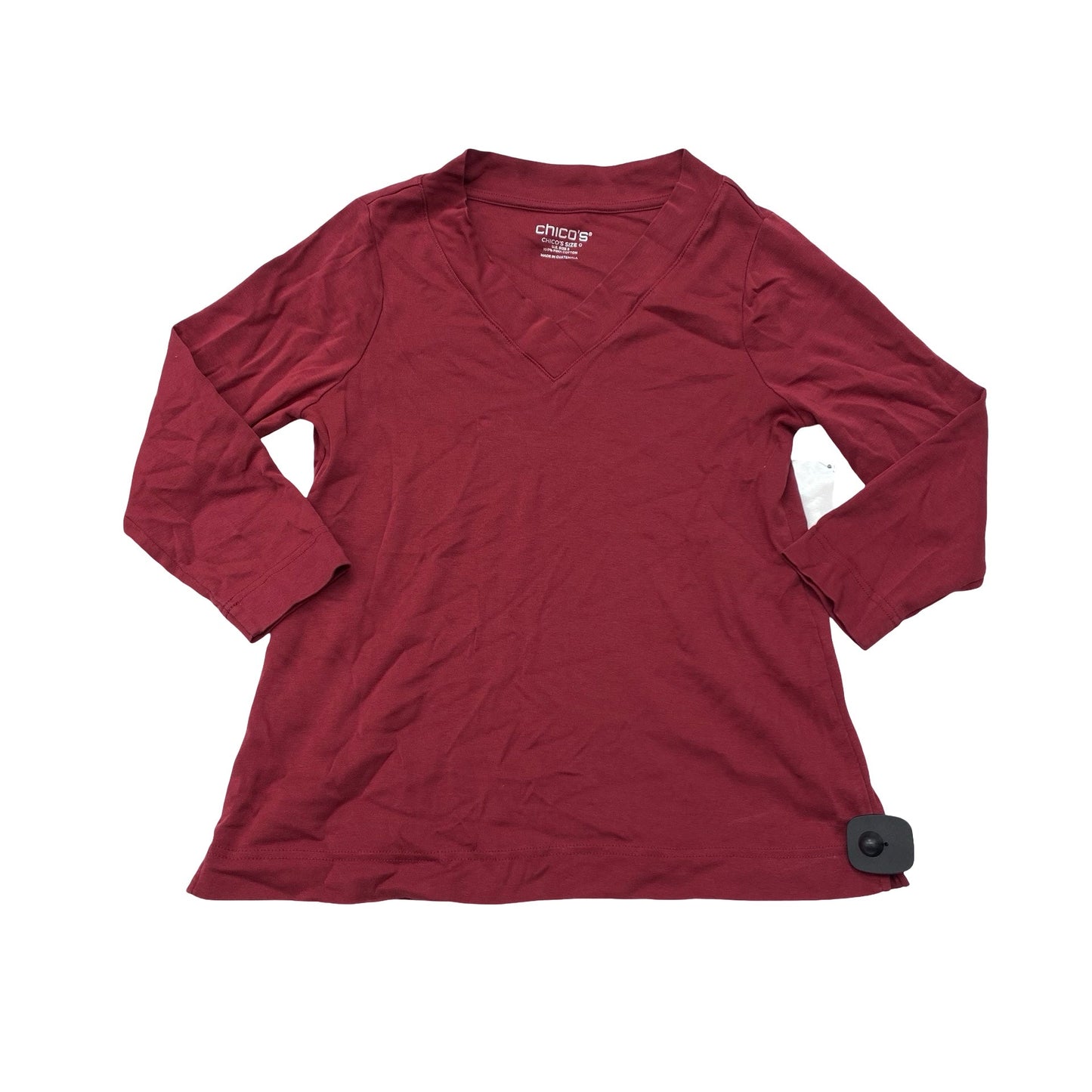 Top Ls By Chicos In Maroon, Size:S