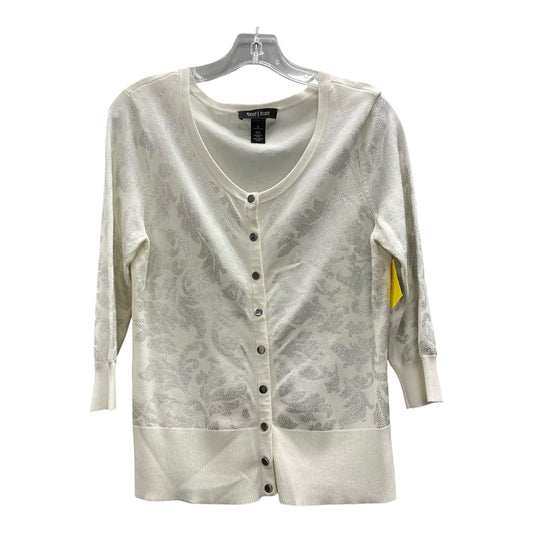 Cardigan By White House Black Market In White, Size:M