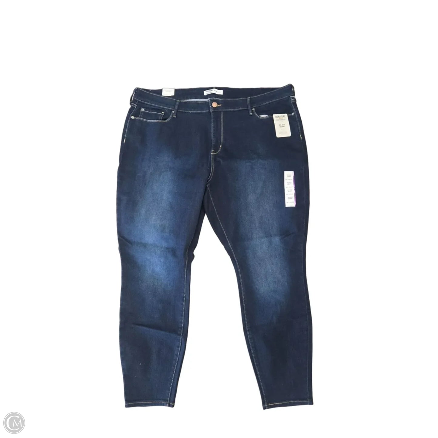Jeans Skinny By Levis Signature In Blue Denim, Size: 22