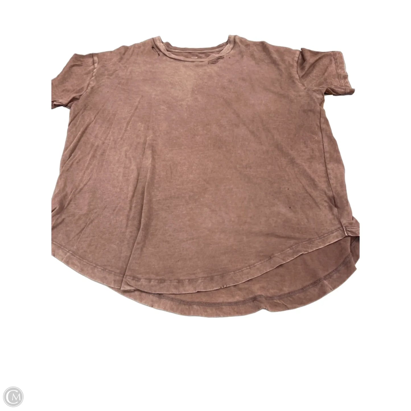 Top Short Sleeve Basic By Aerie In Brown, Size: M