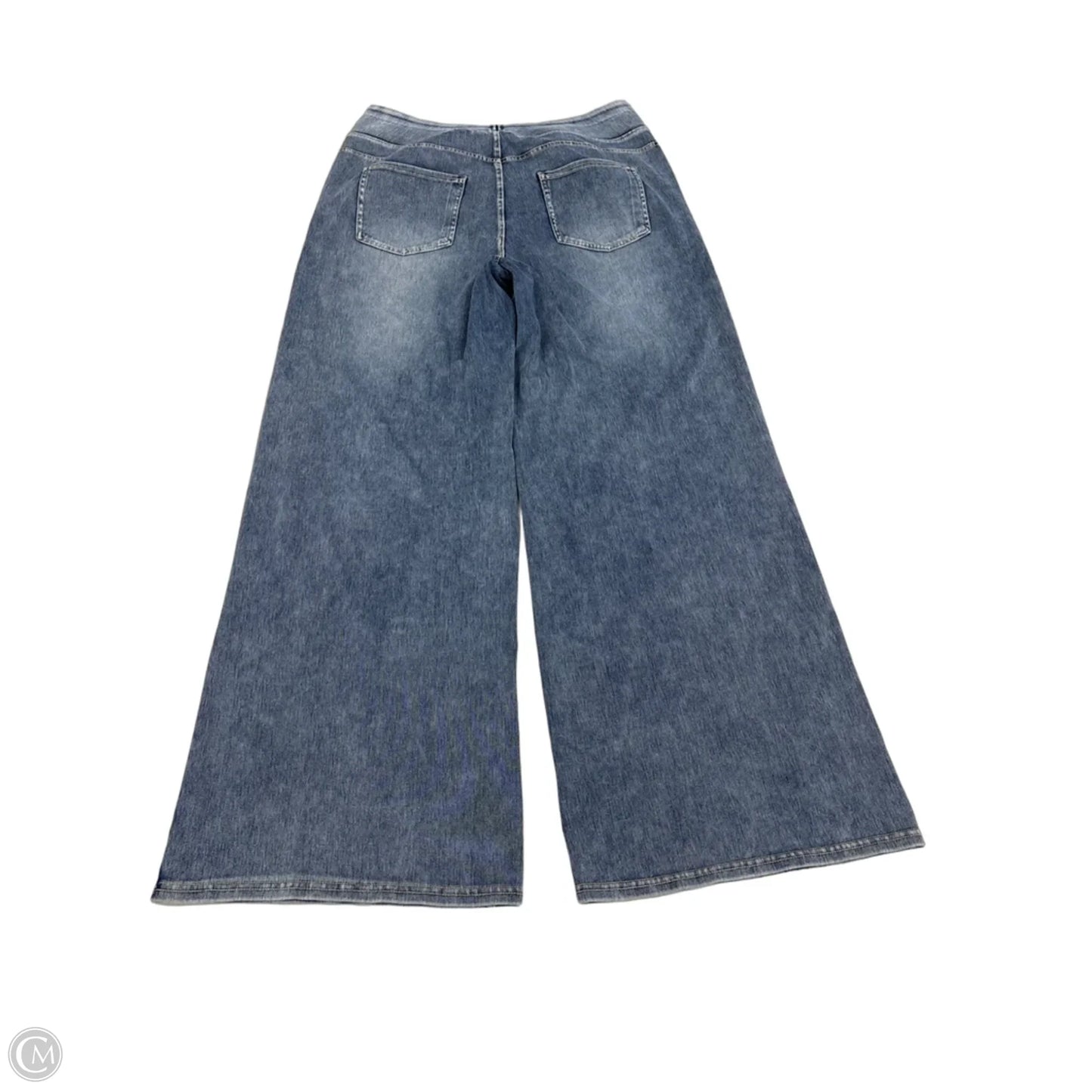 Jeans Flared By Cmf In Blue Denim, Size: 14