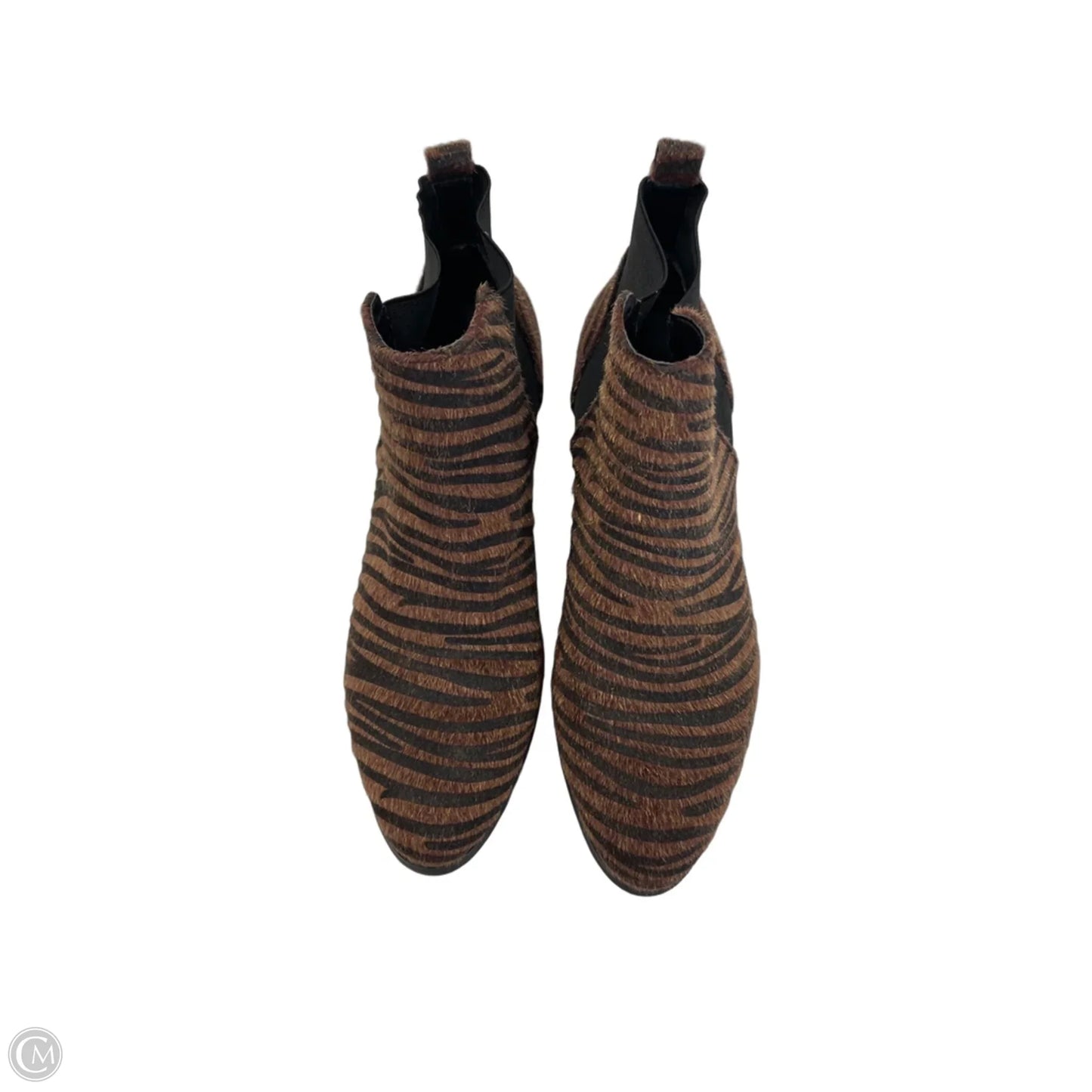 Boots Ankle Heels By Cme In Animal Print, Size: 9