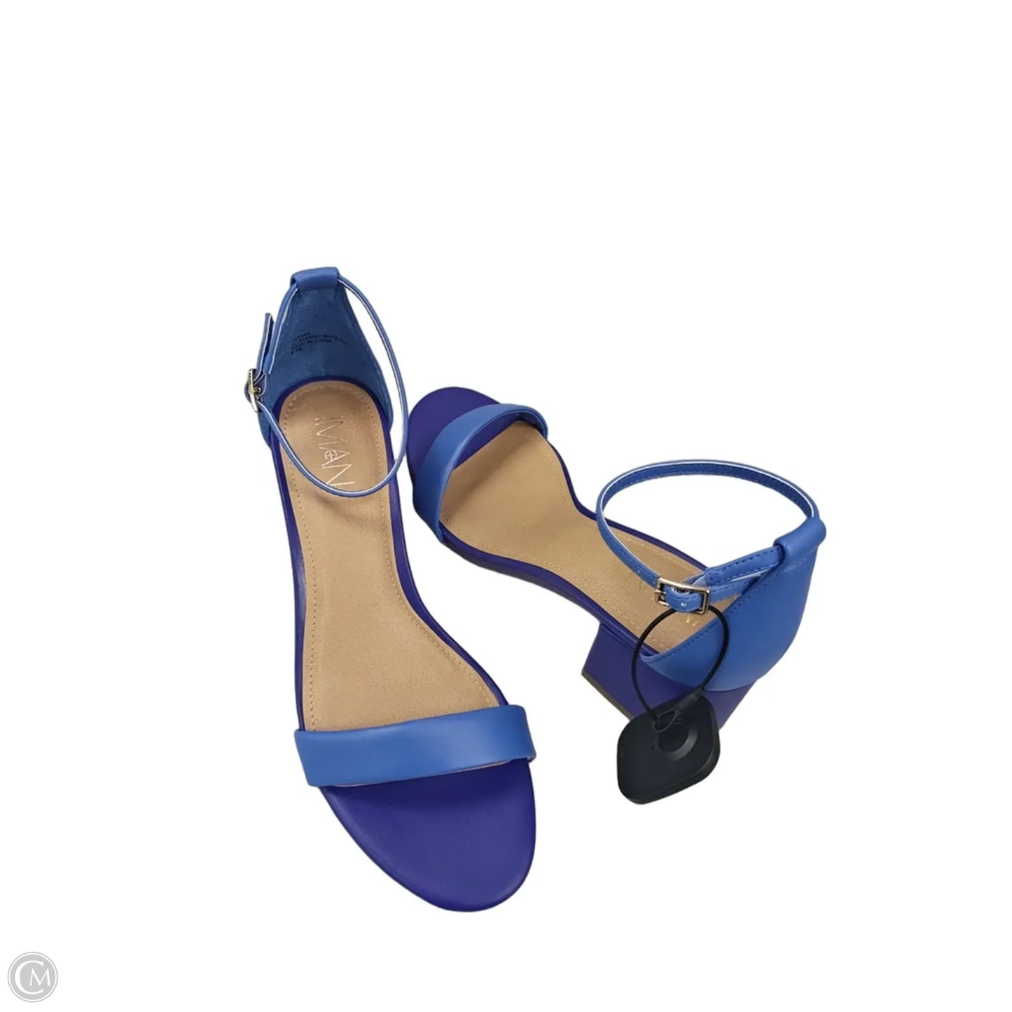 Sandals Heels Block By Iman Hsn In Blue & Purple, Size: 8.5