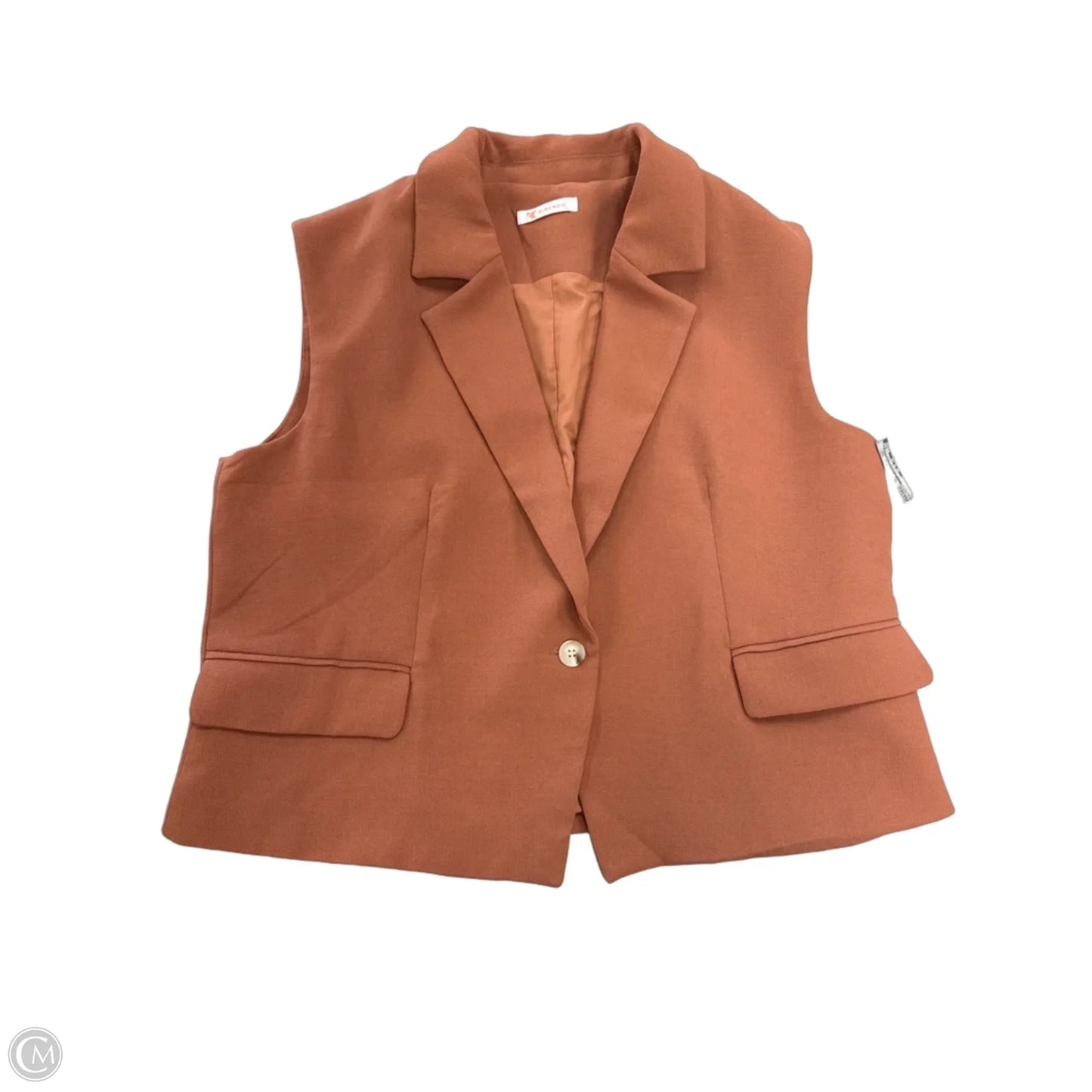 Top 2pc Sleeveless By Kirundo In Brown, Size: L