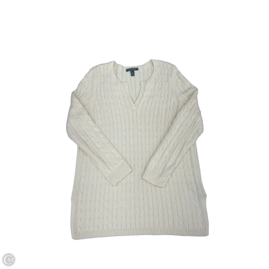 Sweater By Ralph Lauren In Cream, Size: 1x